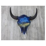 Painted Skull By Lyle Plentywounds