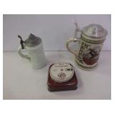 2) Beer Steins, First Security Bank with Key