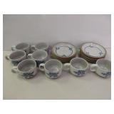 "Midwinter" Stoneware Set of Plates and Cups