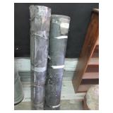 2) Rolls Black Rubber Flooring