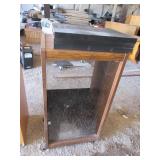 Wood Cabinet with Glass Door, Shelves