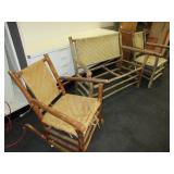 Weaved Rocking Chair, Chair, and Loveseat