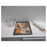 Mixing Bowl, Cookie Sheet, Stone Rolling Pin