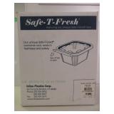Case Of Safe-T-Fresh Square Hinged Food Containers