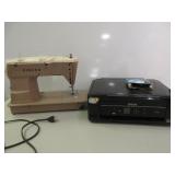 Vintage Singer Sewing Machine, Epson Printer