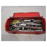 Red Tool Box with Various Tools