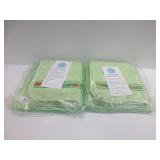2) Green Microfiber Towel Sets