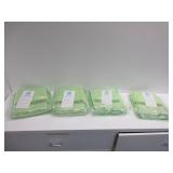 4) Sets of Green Microfiber Towels