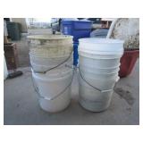 6) 5 Gallon Plastic Buckets