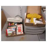 Paper Shredder, Marking Gun, Kids CDs, Pill Book,