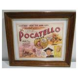 Framed Vintage Pocatello Clipping