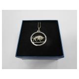 Sterling Bull Pendant Necklace