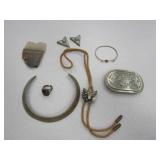 Belt Buckle, Bolo Tie, Necklace, Bracelet, Ring