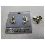 Dakota Sterling Silver Earrings And Ring