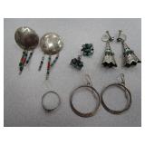 Sterling Earrings And Ring