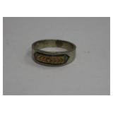 Native American Signed EG 14k Sterling Ring