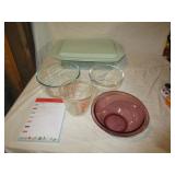 Pyrex Casserole with Lid, Bowls, Measuring Cup