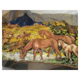 Large Velvet Horse Tapestry