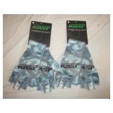 2) Pair Kast Gear Blue Inferno Fishing Gloves L