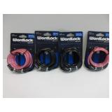 4) Word Lock Flexible Steel Cable Locks