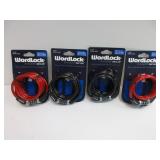 4) Word Lock Flexible Steel Cable Locks