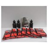 7) Safety Vests, 3) Bottles, Canteen