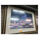 Large Cottage Scene Framed Artwork