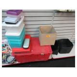 Plastic Totes and Tubs, Cloth Cube Organizers,