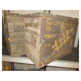2) Military Ammo Boxes with Lids