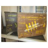 2) Military Ammo Boxes with Lids