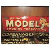 2) Model Smoking Tobacco Metal Signs