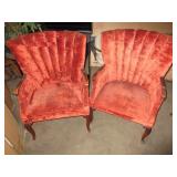 Orange Wingback Chairs