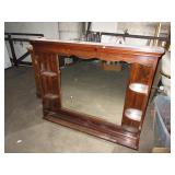 Dresser Top with Mirror and Shelves