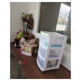 Storage Drawers, Knitting Needles, Yarn,