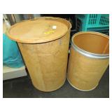 2) Cardboard Barrels