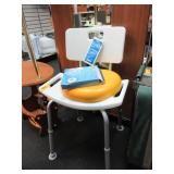 Shower Chair, Cast Cover, Round Cushion