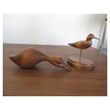 Carved Wooden Bird Decor