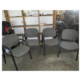 4) Grey Office Chairs