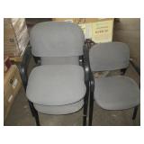 3) Grey Office Chairs