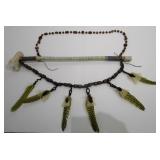 Antler Tomahawk With Beads / Feathers