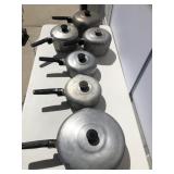 Wagnerware Pans (Six Pans with Matching Lids)