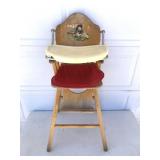 Wooden High Chair 65-70 Years Old