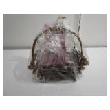 Twig Gift Basket With Cosmetics, Bracelet, Perfume