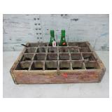 Wooden Coke Bottle Tray with Individual Inserts,