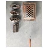 Antique Popcorn Basket, Antique Cement Tool