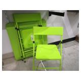 Lime Green Table With 3) Lime Green Chairs