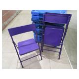 3) Childrens Purple Folding Chairs