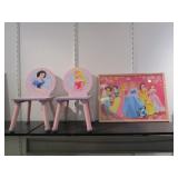 Princess Picture And 2) Princess Chairs