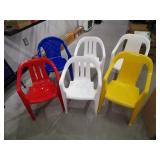 6) Childrens Plastic Stacking Chairs