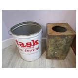 "Task" Shortening Can, Product Of Brazil Can